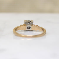 Appealing Two-Tone Retro Diamond Solitaire Ring
