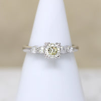 Striking Yellow Diamond in Platinum Engagement Ring