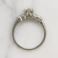 Striking Yellow Diamond in Platinum Engagement Ring