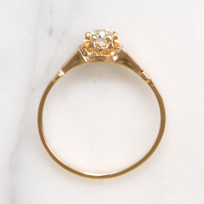 Victorian Old Mine Cut Diamond-Set Belcher Ring