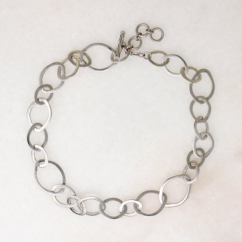 Funky Sterling Link Choker-Length Chain