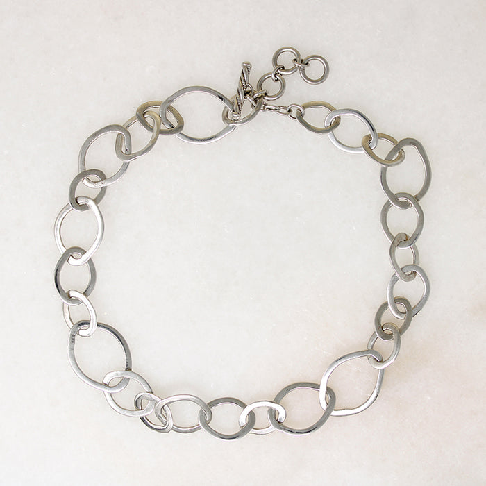Funky Sterling Link Choker-Length Chain