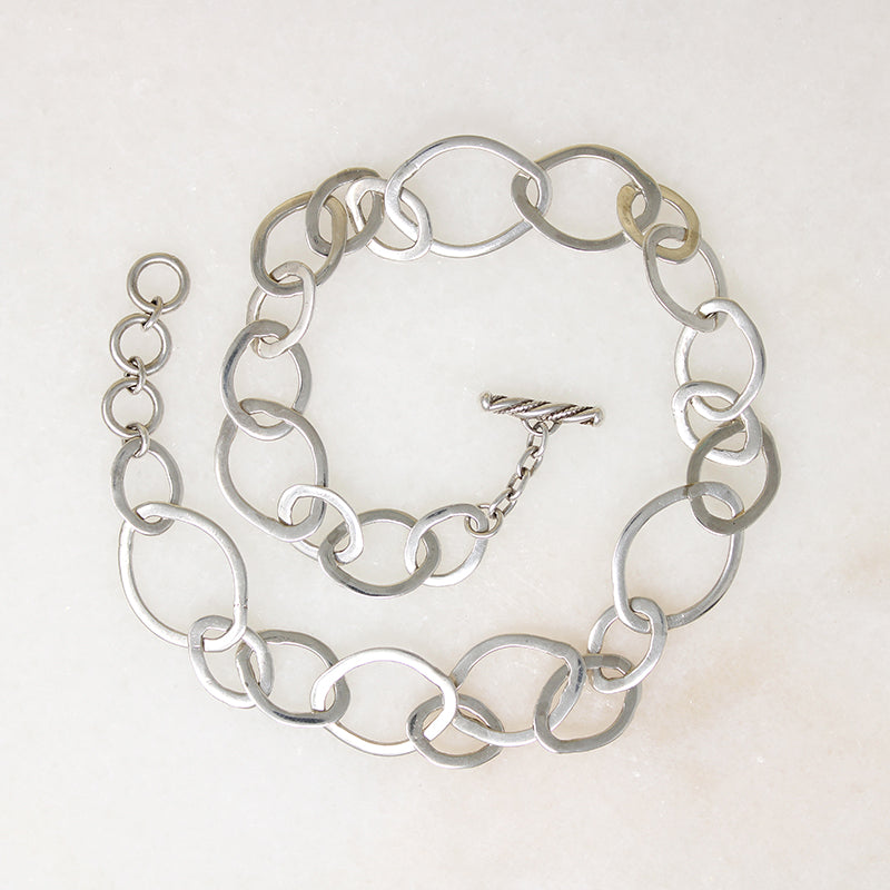 Funky Sterling Link Choker-Length Chain