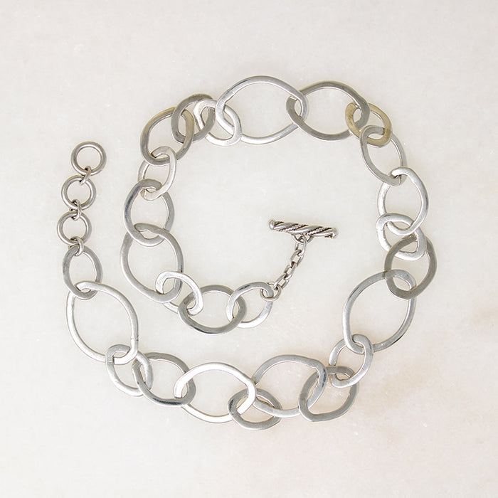 Funky Sterling Link Choker-Length Chain