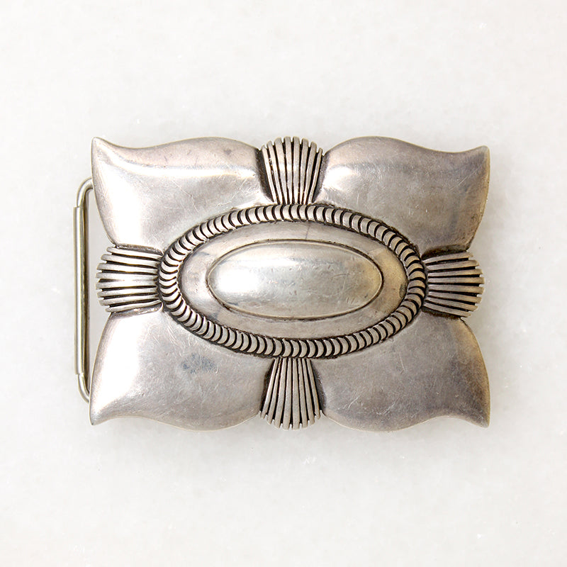 Handsome Sterling Belt Buckle Signed Dan Oliver