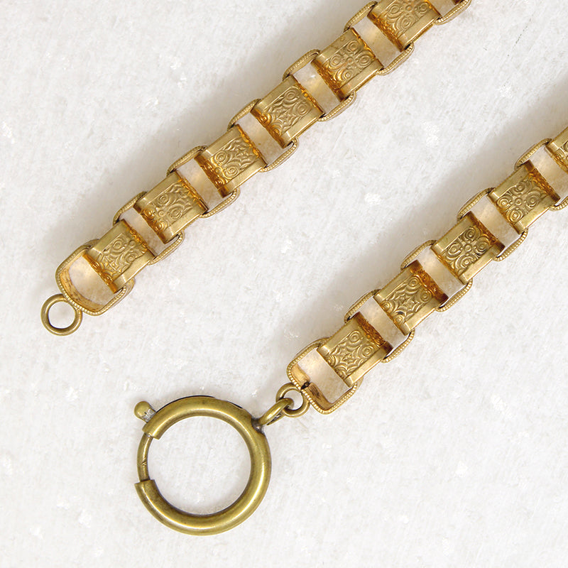 Gorgeous Engraved Box Chain with Big Bolt