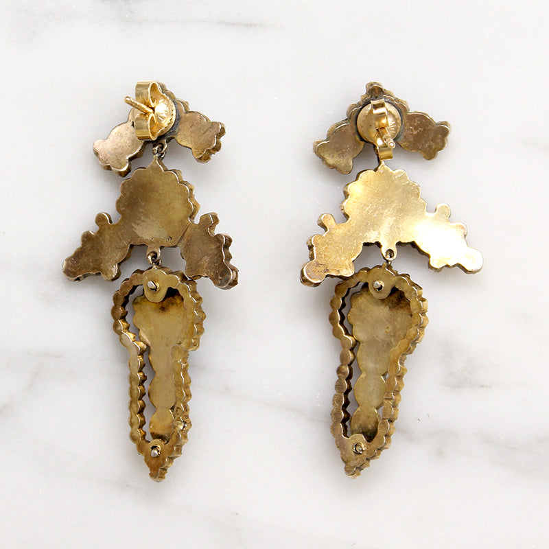 Magnificent Bohemian Garnet Drop Earrings