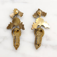 Magnificent Bohemian Garnet Drop Earrings
