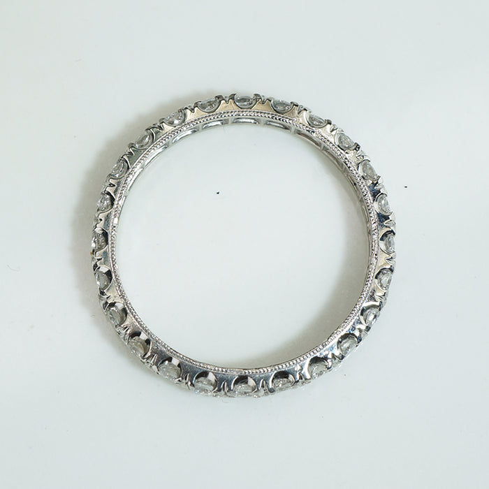 Lovely Platinum and Diamond Eternity Band