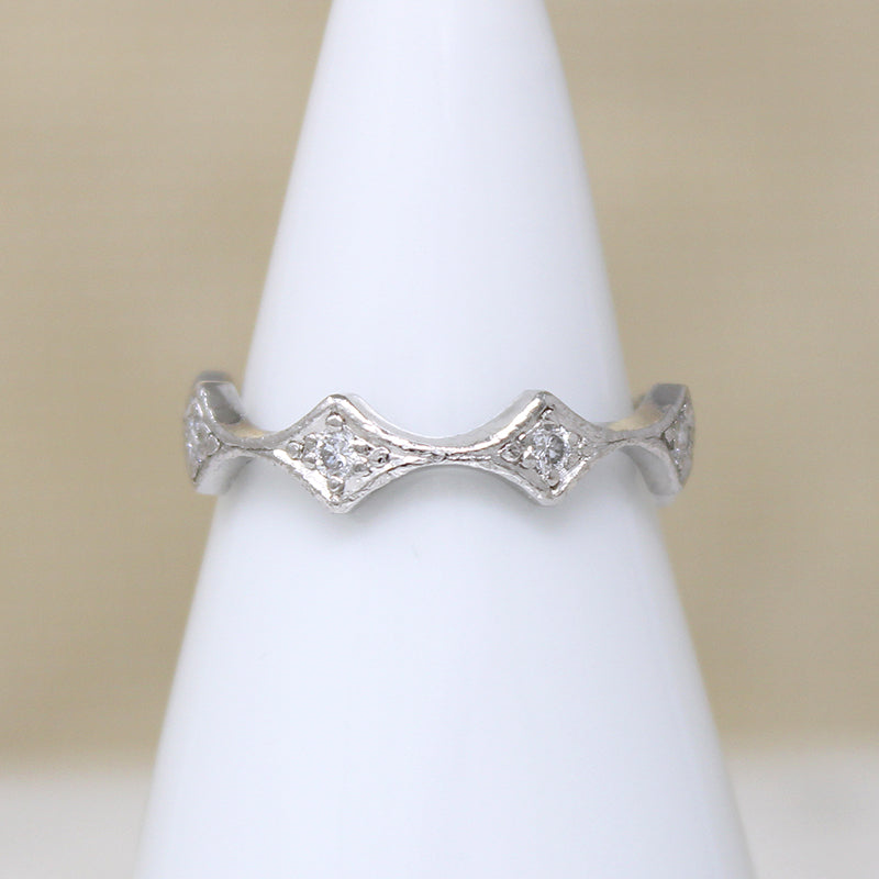 Unusual Platinum & Diamond Eternity Band