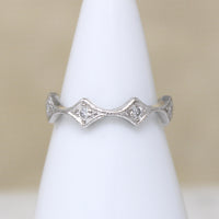 Unusual Platinum & Diamond Eternity Band