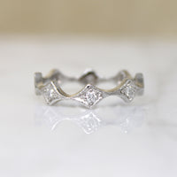 Unusual Platinum & Diamond Eternity Band