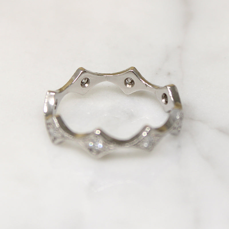 Unusual Platinum & Diamond Eternity Band