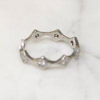 Unusual Platinum & Diamond Eternity Band