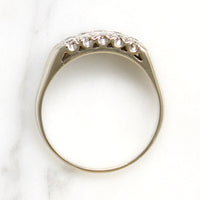 Double-Row Diamond & White Gold Retro Band