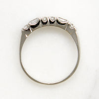 Refined Round & Baguette Diamond Platinum Band