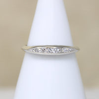 Refined Mid Century Diamond & White Gold Band