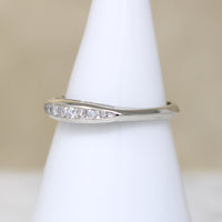 Refined Mid Century Diamond & White Gold Band