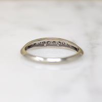 Refined Mid Century Diamond & White Gold Band