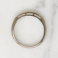 Refined Mid Century Diamond & White Gold Band