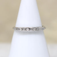 Diamonds & Flowers Platinum Retro Band