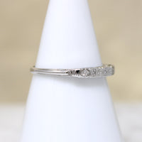 Diamonds & Flowers Platinum Retro Band