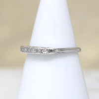 Diamonds & Flowers Platinum Retro Band