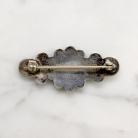 Petite Sterling Silver & Turquoise Flower Brooch