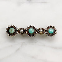 Cheerful Sterling Silver & Turquoise Bar Pin
