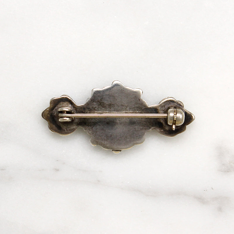 Petite Silver & Turquoise Flower Pin