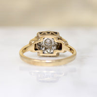 Sweetest Two-Tone Art Deco Diamond Cluster Ring