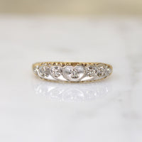 Two-Tone Gold & Diamond Heart Band 