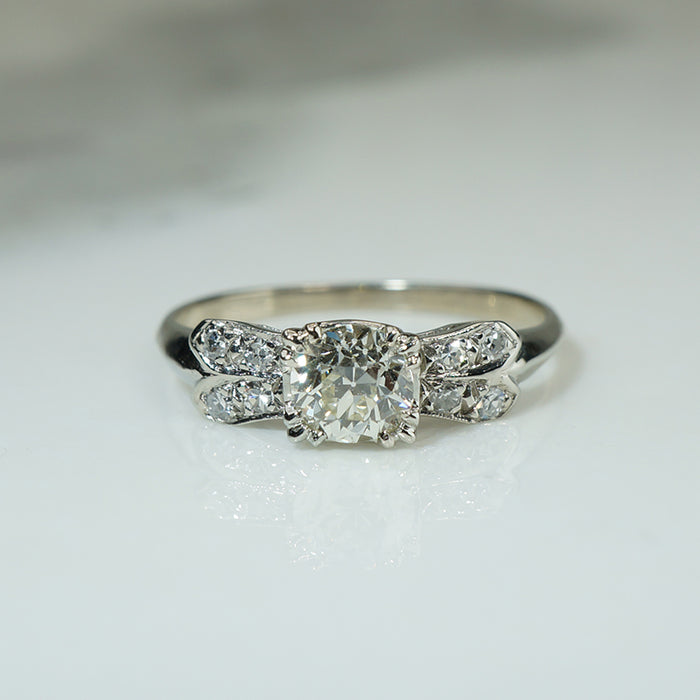 Whimsical OEC Diamond Engagement Ring