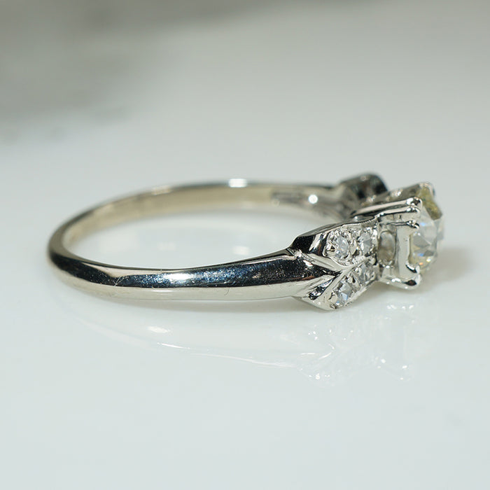 Whimsical OEC Diamond Engagement Ring