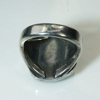 Turquoise and Coin Silver Ring