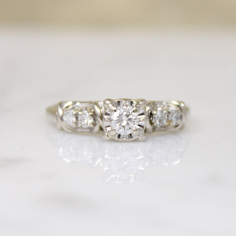 Classic Diamond Engagement Ring with Character
