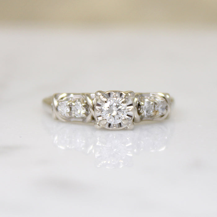 Classic Diamond Engagement Ring with Character
