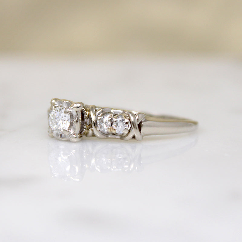 Classic Diamond Engagement Ring with Character