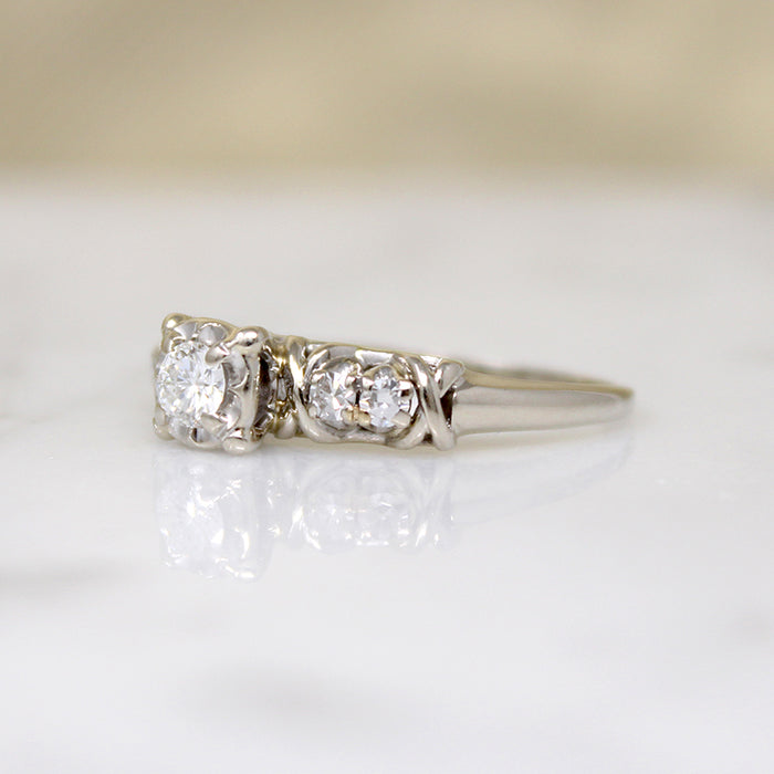 Classic Diamond Engagement Ring with Character