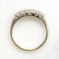 Six Bright Diamond & White Gold Retro Band