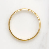 Faded Forget-Me-Nots Engraved 14k Gold Band 