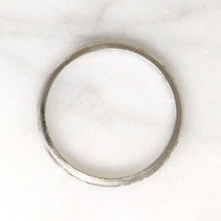 Romantic Platinum Band with Engraved Flowers