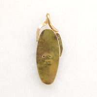 Breathtaking Agate in Gold Modernist Pendant