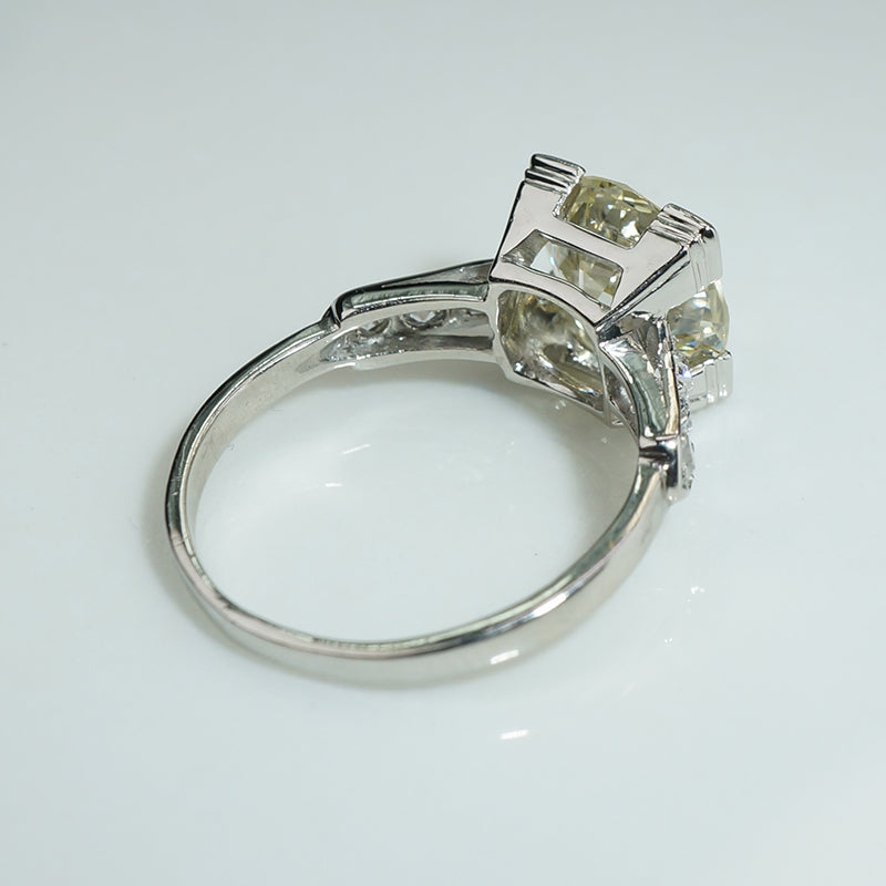 Dreamy Platinum 2.83ct Old Euro Engagement Ring