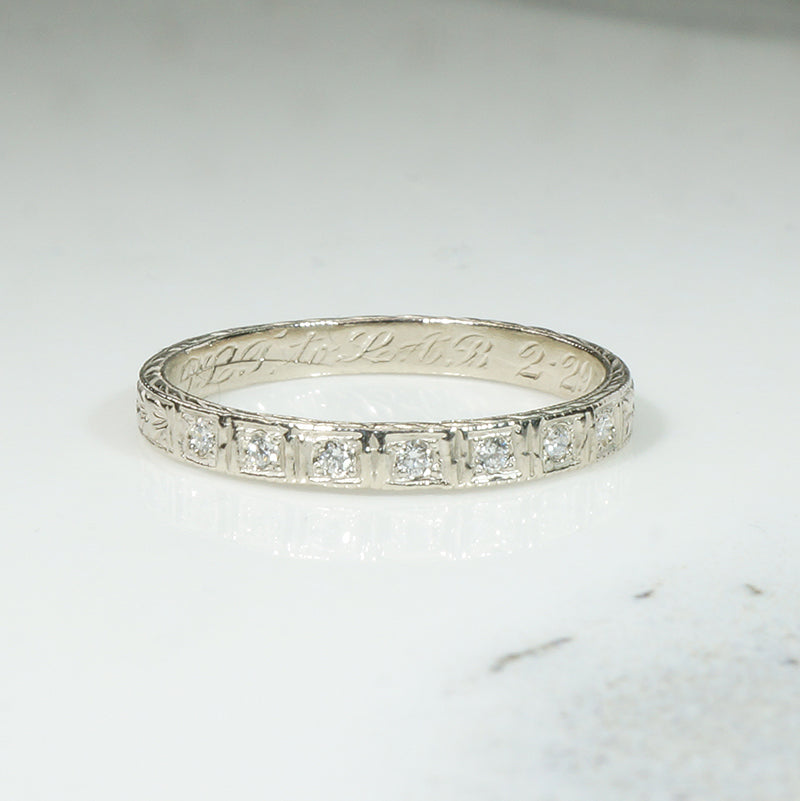 The Leap Year Diamond Band in White Gold by 720