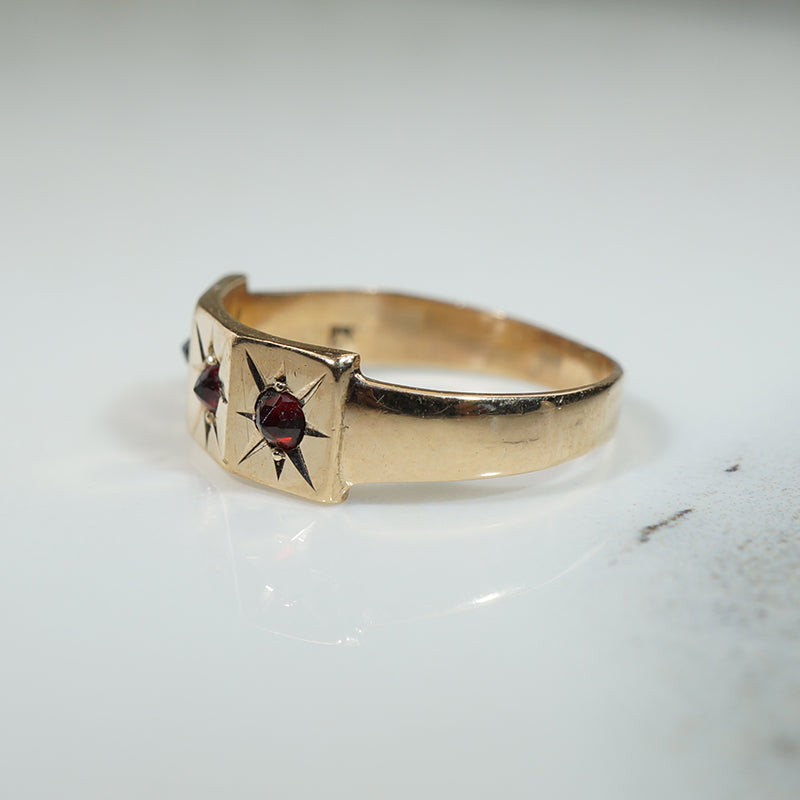 Sweet Victorian Gold and Garnet Band