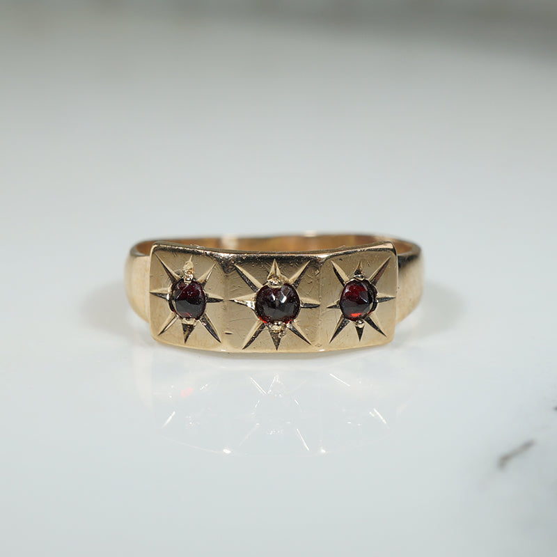 Sweet Victorian Gold and Garnet Band