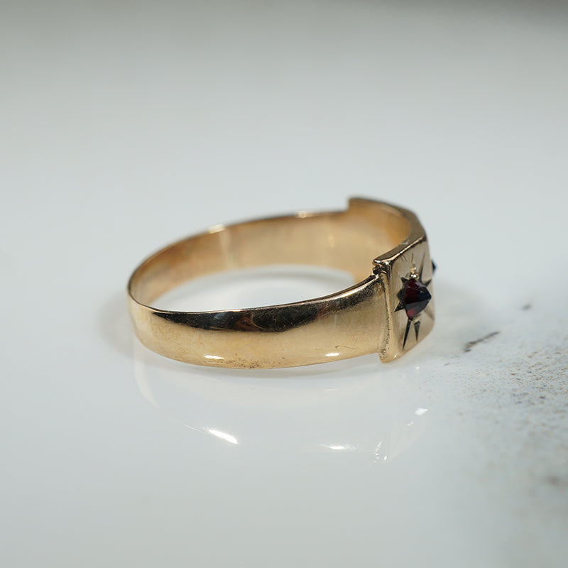 Sweet Victorian Gold and Garnet Band