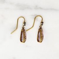 Delightful Amethyst Drop Earrings with Diamond Accents