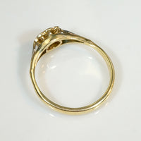 English Art Deco Floral Diamond Cluster Ring